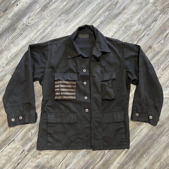 Vintage Military Utility Field Jacket Black L - Picture 1 of 7